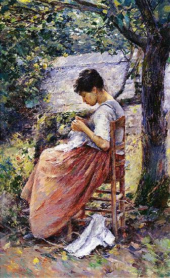Theodore Robinson Layette Norge oil painting art
